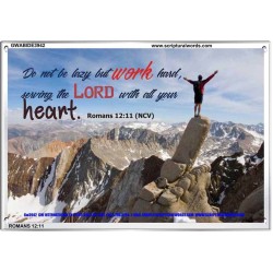 SERVE GOD WITH ALL YOUR HEART   Scripture Art Prints   (GWABIDE3942)   