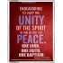 UNITY OF THE SPIRIT   Acrylic Glass Frame Scripture Art   (GWABIDE 3995)   "16X24"