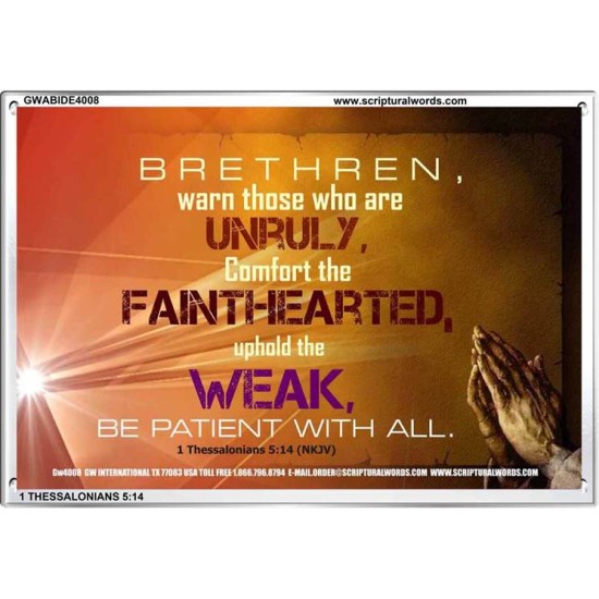 UPHOLD THE WEAK   Inspirational Wall Art Frame   (GWABIDE4008)   