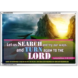 TURN AGAIN TO THE LORD   Inspirational Bible Verses Framed   (GWABIDE4093)   