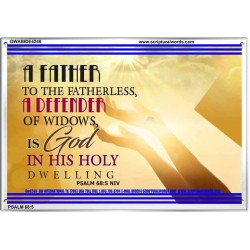 A FATHER TO THE FATHERLESS   Christian Quote Framed   (GWABIDE4248)   "24X16"