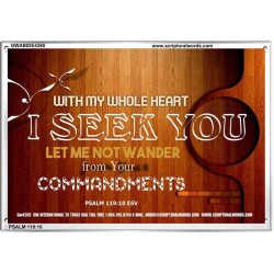 SEEK GOD WITH YOUR WHOLE HEART   Christian Quote Frame   (GWABIDE4265)   