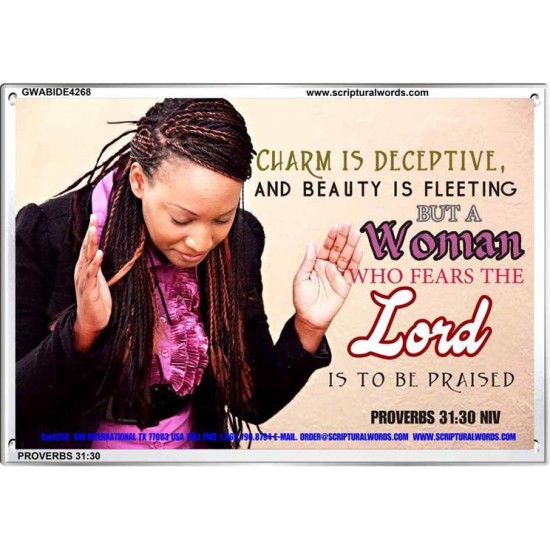 A WOMAN WHO FEARS THE LORD   Christian Artwork Frame   (GWABIDE4268)   
