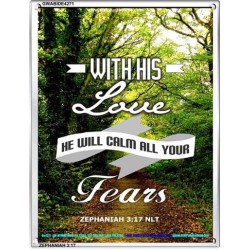 WILL CALM ALL YOUR FEARS   Christian Frame Art   (GWABIDE 4271)   "16X24"