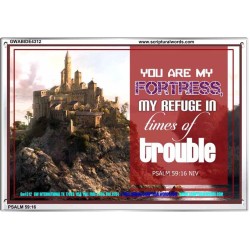 YOU ARE MY FORTRESS   Framed Bible Verses Online   (GWABIDE4312)   