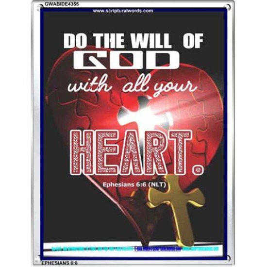 ALL YOUR HEART   Encouraging Bible Verses Framed   (GWABIDE 4355)   