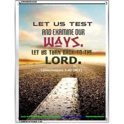 TURN BACK TO THE LORD   Christian Artwork   (GWABIDE 4438)   "16X24"