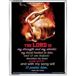 WITH MY SONG WILL I PRAISE HIM   Framed Sitting Room Wall Decoration   (GWABIDE 4538)   "16X24"