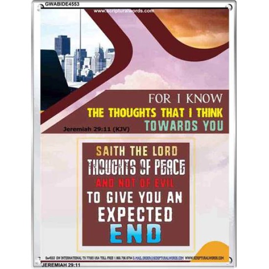 THE THOUGHTS THAT I THINK   Scripture Art Acrylic Glass Frame   (GWABIDE 4553)   