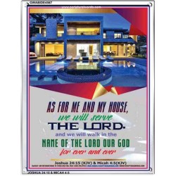 WE WILL SERVE THE LORD   Framed Bible Verses   (GWABIDE 4567)   "16X24"