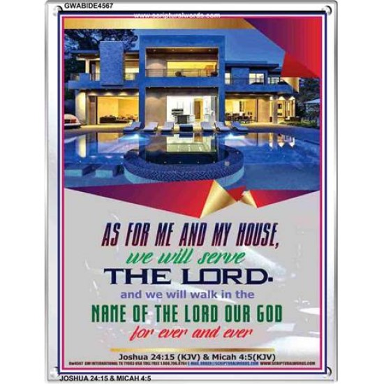 WE WILL SERVE THE LORD   Framed Bible Verses   (GWABIDE 4567)   