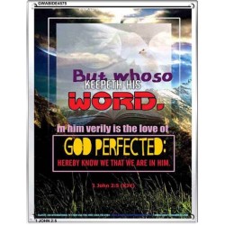 THE LOVE OF GOD PERFECTED   Bible Verse Picture Frame Gift   (GWABIDE 4575)   