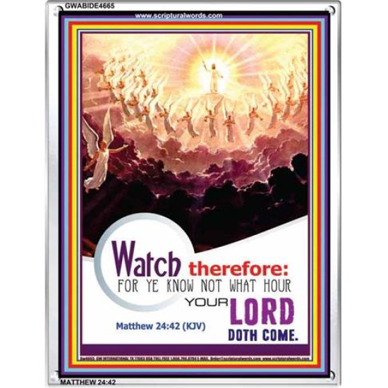 WATCH THEREFORE   Bible Verse Wall Art Frame   (GWABIDE 4665)   