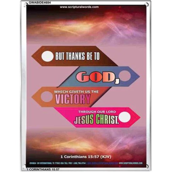 WHICH GIVETH US THE VICTORY   Christian Artwork Frame   (GWABIDE 4684)   