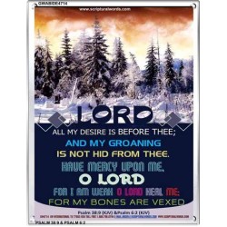 ALL MY DESIRE IS BEFORE THEE   Acrylic Glass framed scripture art   (GWABIDE 4714)   