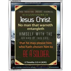 A GOOD SOLDIER OF JESUS CHRIST   Inspiration Frame   (GWABIDE 4751)   "16X24"