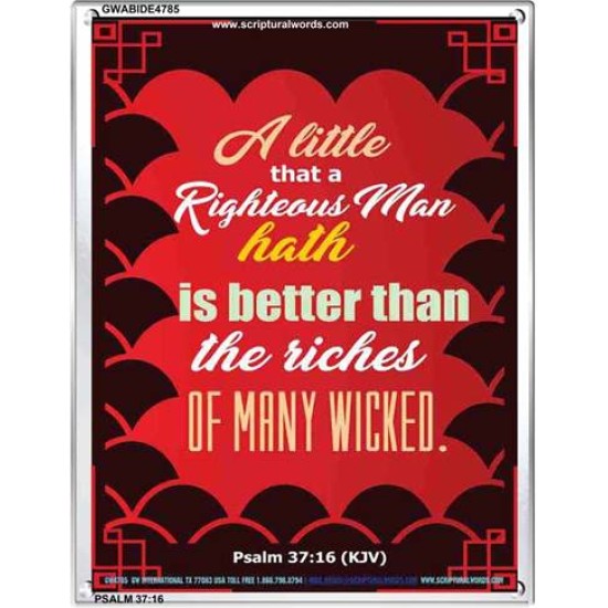 A RIGHTEOUS MAN   Bible Verses  Picture Frame Gift   (GWABIDE 4785)   