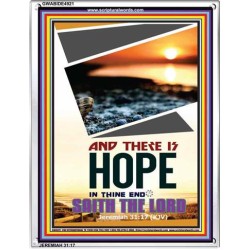 THERE IS HOPE IN THINE END   Contemporary Christian poster   (GWABIDE 4921)   