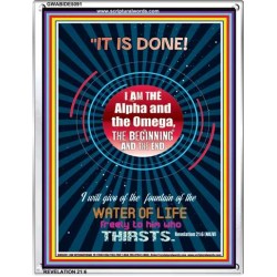 WATER OF LIFE   Scriptural Portrait Acrylic Glass Frame   (GWABIDE 5091)   "16X24"