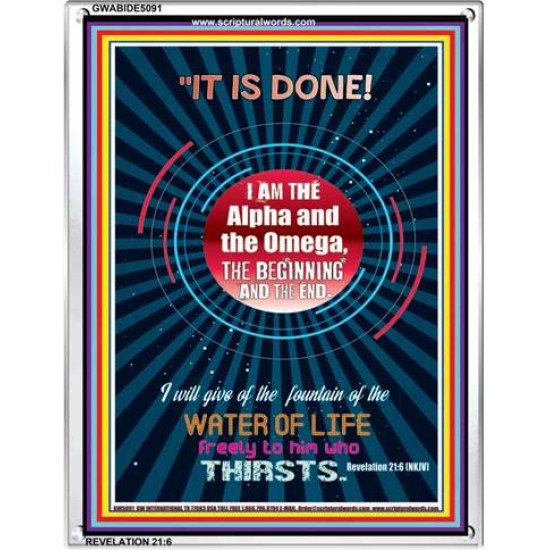 WATER OF LIFE   Scriptural Portrait Acrylic Glass Frame   (GWABIDE 5091)   