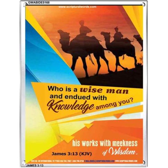 WHO IS A WISE MAN   Large Frame Scripture Wall Art   (GWABIDE 5168)   
