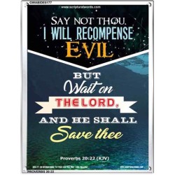 WAIT ON THE LORD   Bible Verses Frame Online   (GWABIDE 5177)   "16X24"