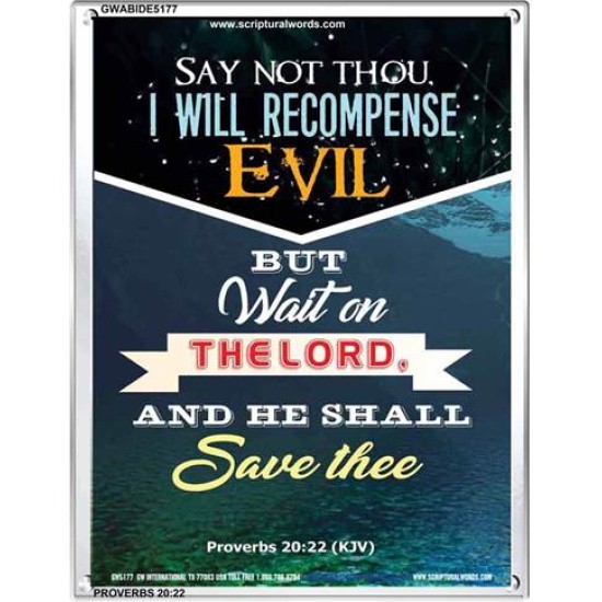 WAIT ON THE LORD   Bible Verses Frame Online   (GWABIDE 5177)   