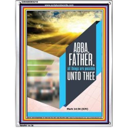ABBA FATHER   Encouraging Bible Verse Framed   (GWABIDE 5210)   