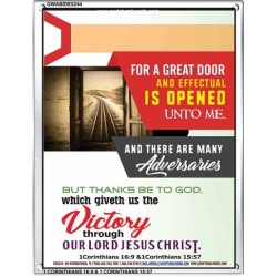 A GREAT DOOR AND EFFECTUAL   Christian Wall Art Poster   (GWABIDE 5244)   "16X24"