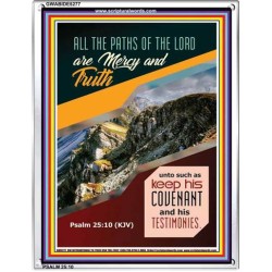 THE PATHS OF THE LORD   Framed Religious Wall Art Acrylic Glass   (GWABIDE 5277)   