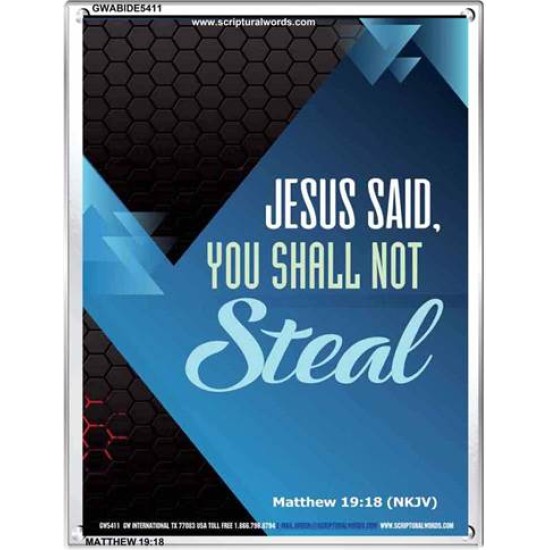 YOU SHALL NOT STEAL   Bible Verses Framed for Home Online   (GWABIDE 5411)   