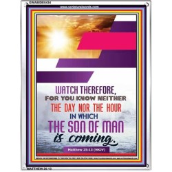 WATCH THEREFORE   Christian Framed Wall Art   (GWABIDE 5434)   "16X24"