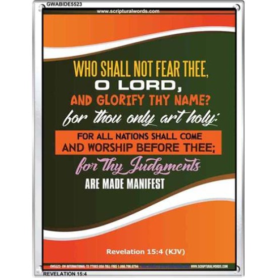 WHO SHALL NOT FEAR THEE   Christian Paintings Frame   (GWABIDE 5523)   