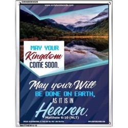 YOUR WILL BE DONE ON EARTH   Contemporary Christian Wall Art Frame   (GWABIDE 5529)   