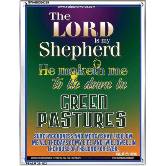 THE LORD IS MY SHEPHERD   Contemporary Christian poster   (GWABIDE 6359)   