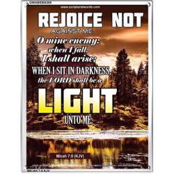 A LIGHT   Scripture Art Acrylic Glass Frame   (GWABIDE 6385)   "16X24"