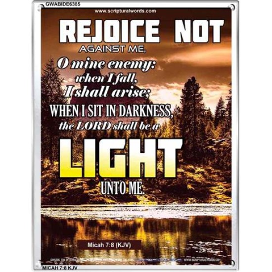 A LIGHT   Scripture Art Acrylic Glass Frame   (GWABIDE 6385)   