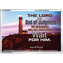 A GOD OF JUDGEMENT   Framed Bible Verse   (GWABIDE6484)   "24X16"