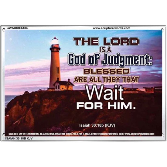A GOD OF JUDGEMENT   Framed Bible Verse   (GWABIDE6484)   