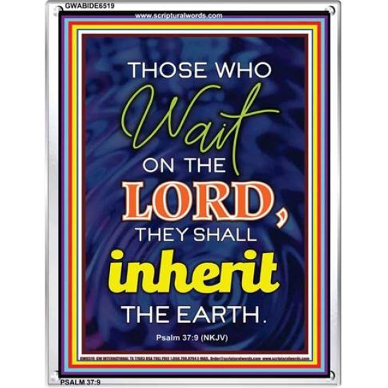 WAIT ON THE LORD   contemporary Christian Art Frame   (GWABIDE 6519)   