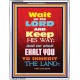 WAIT ON THE LORD   Bible Verses Wall Art Acrylic Glass Frame   (GWABIDE 6535)   