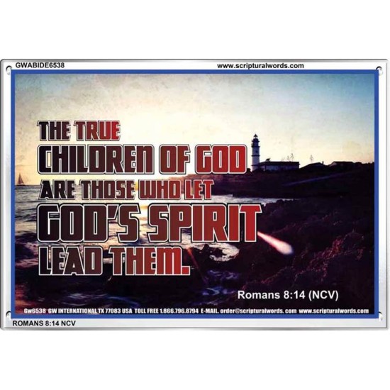 TRUE CHILDREN OF GOD   Christian Quote Framed   (GWABIDE6538)   