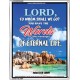 WORDS OF ETERNAL LIFE   Biblical Art Acrylic Glass Frame    (GWABIDE 6559)   