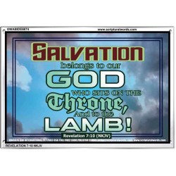 SALVATION BELONGS TO GOD   Inspirational Bible Verses Framed   (GWABIDE6674)   