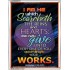 ACCORDING TO YOUR WORKS   Frame Bible Verse   (GWABIDE 6778)   "16X24"