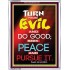 TURN FROM EVIL   Scripture Art   (GWABIDE 6785)   "16X24"