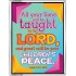 YOUR CHILDREN SHALL BE TAUGHT BY THE LORD   Modern Christian Wall Dcor   (GWABIDE 6841)   "16X24"