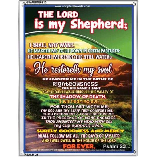 THE LORD IS MY SHEPHERD   Inspiration Wall Art Frame   (GWABIDE 6910)   