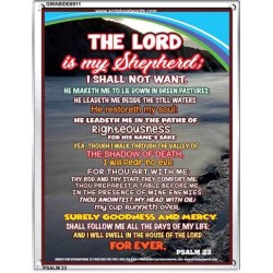 THE LORD IS MY SHEPHERD   Scripture Art Acrylic Glass Frame   (GWABIDE 6911)   