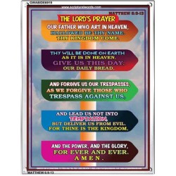 THE LORDS PRAYER   Contemporary Christian Art Acrylic Glass Frame   (GWABIDE 6919)   